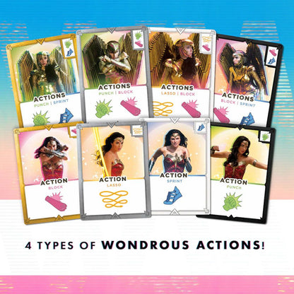 Wonder Woman 1984 jeu de cartes coopératif détail des cartes