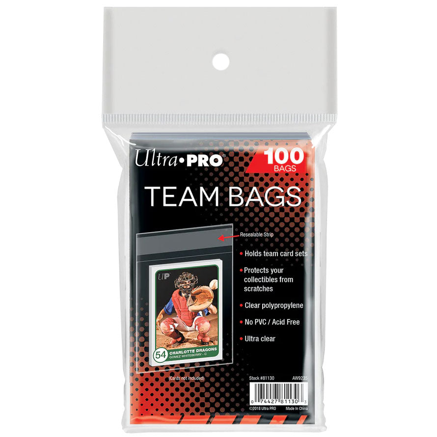 Ultra PRO, resealable Team Bags, pack of 100 (81130)