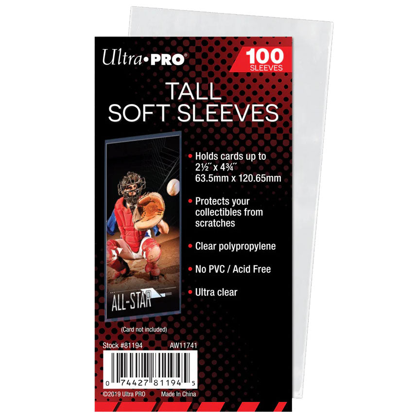 Ultra PRO, Tall card soft sleeve, pack of 100 (81194)