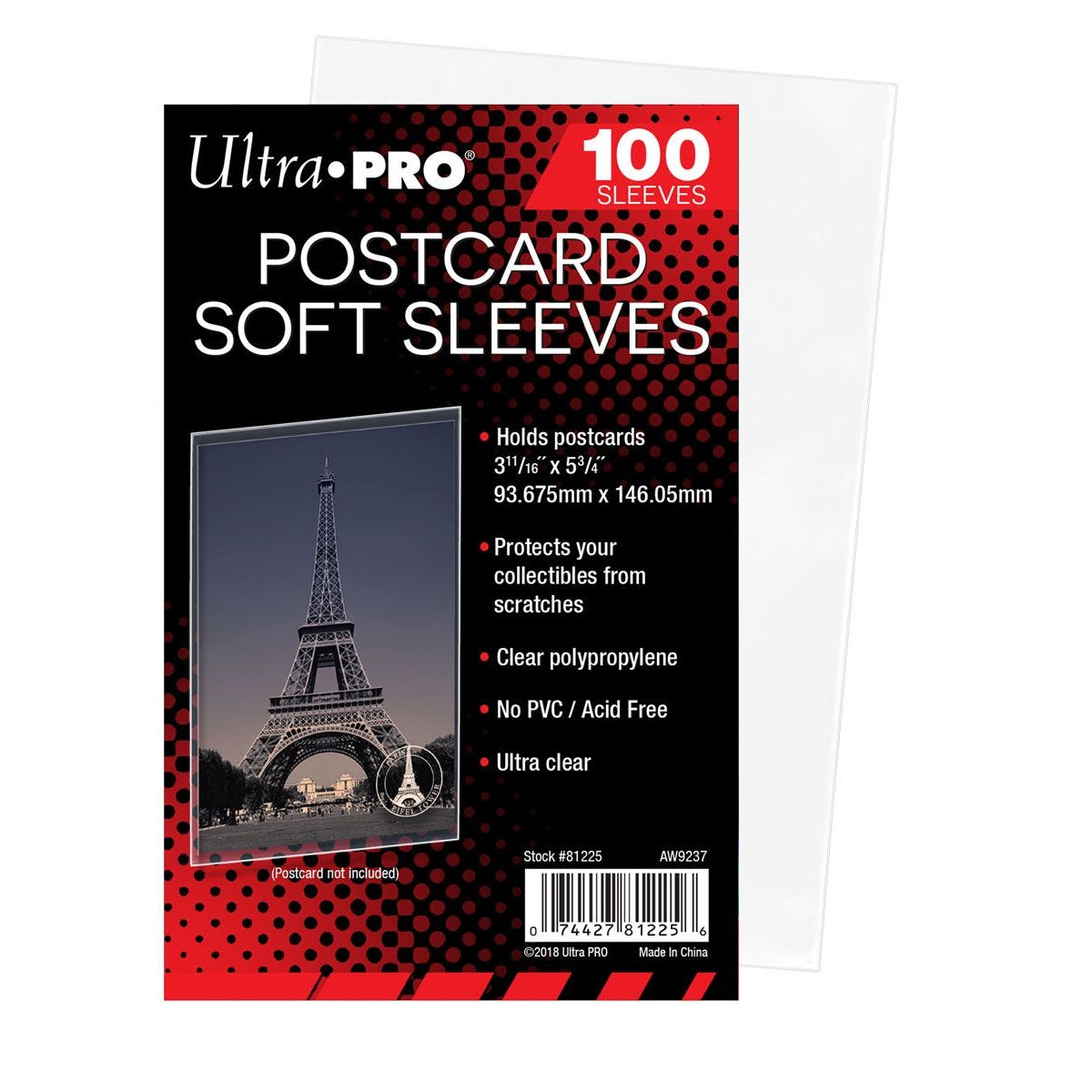 Ultra PRO, Postcard Soft Sleeves, 100-Count (81225)