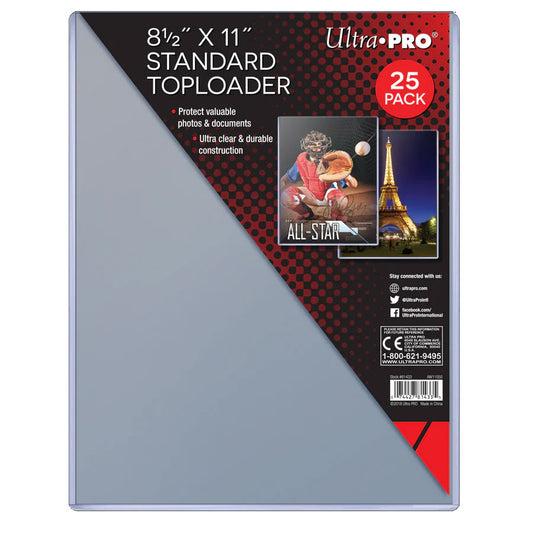 Ultra PRO, toploader 8.5" x 11", paquet de 25 (81433)