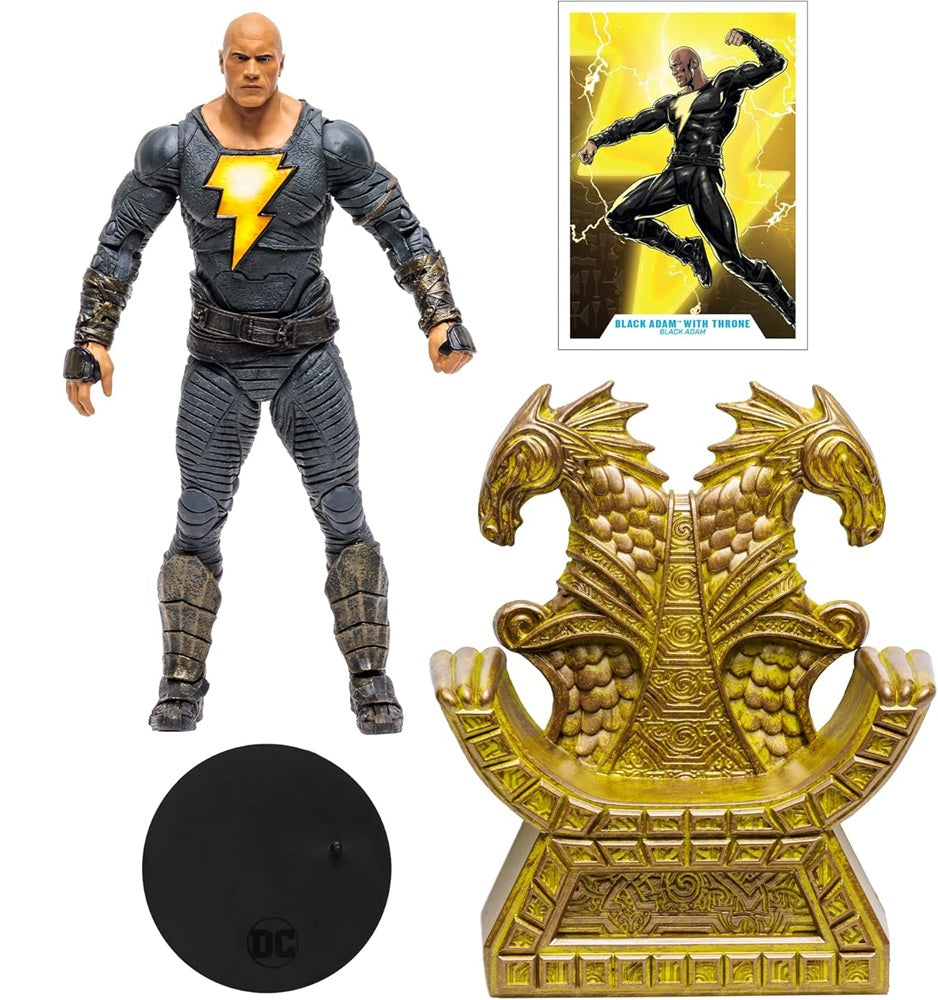 Black Adam, figurine 7" Black Adam avec trône (McFarlane)