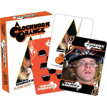 Jeu de cartes Orange mecanique vu de face