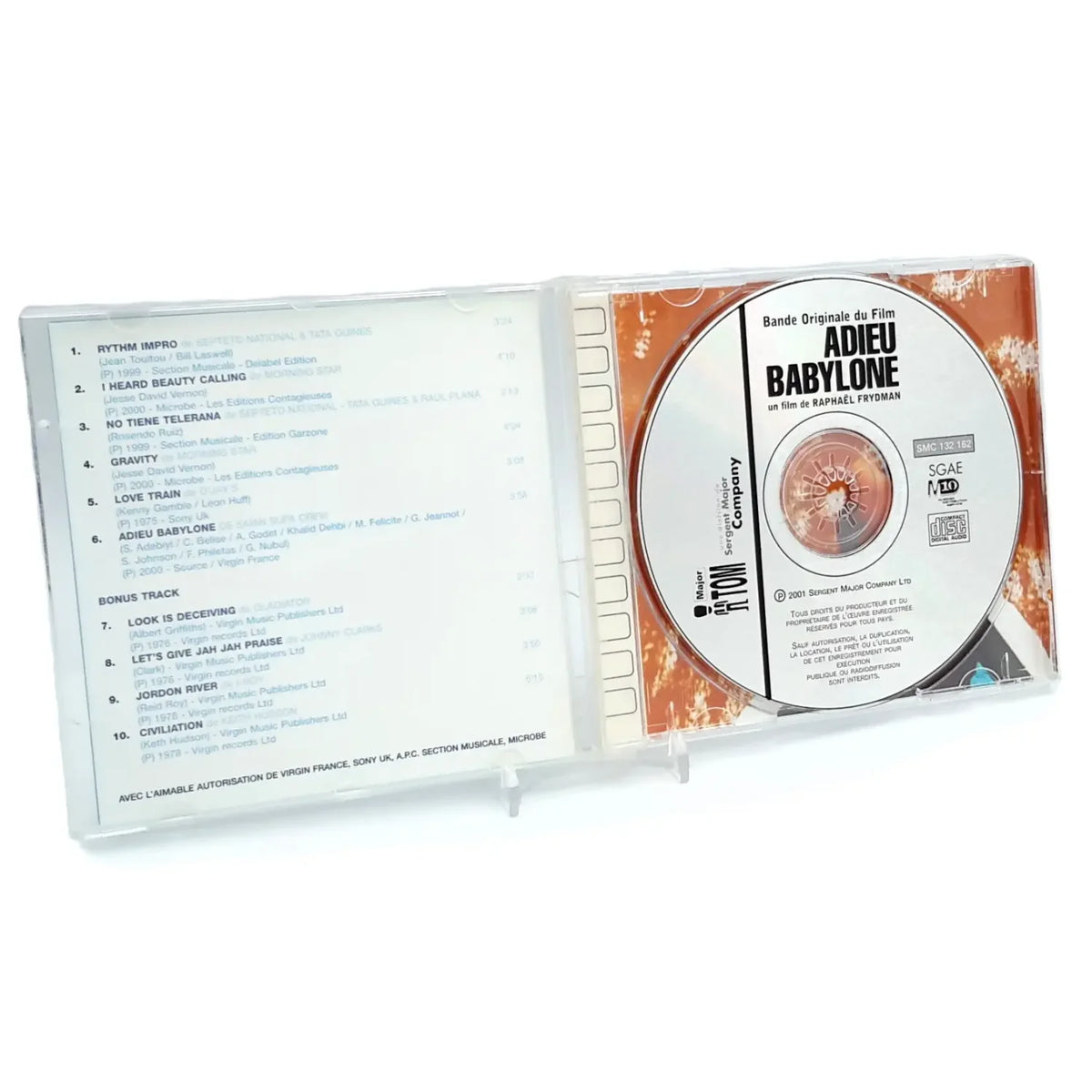 Trame sonore du film Adieu Babylone vue du boitier ouvert