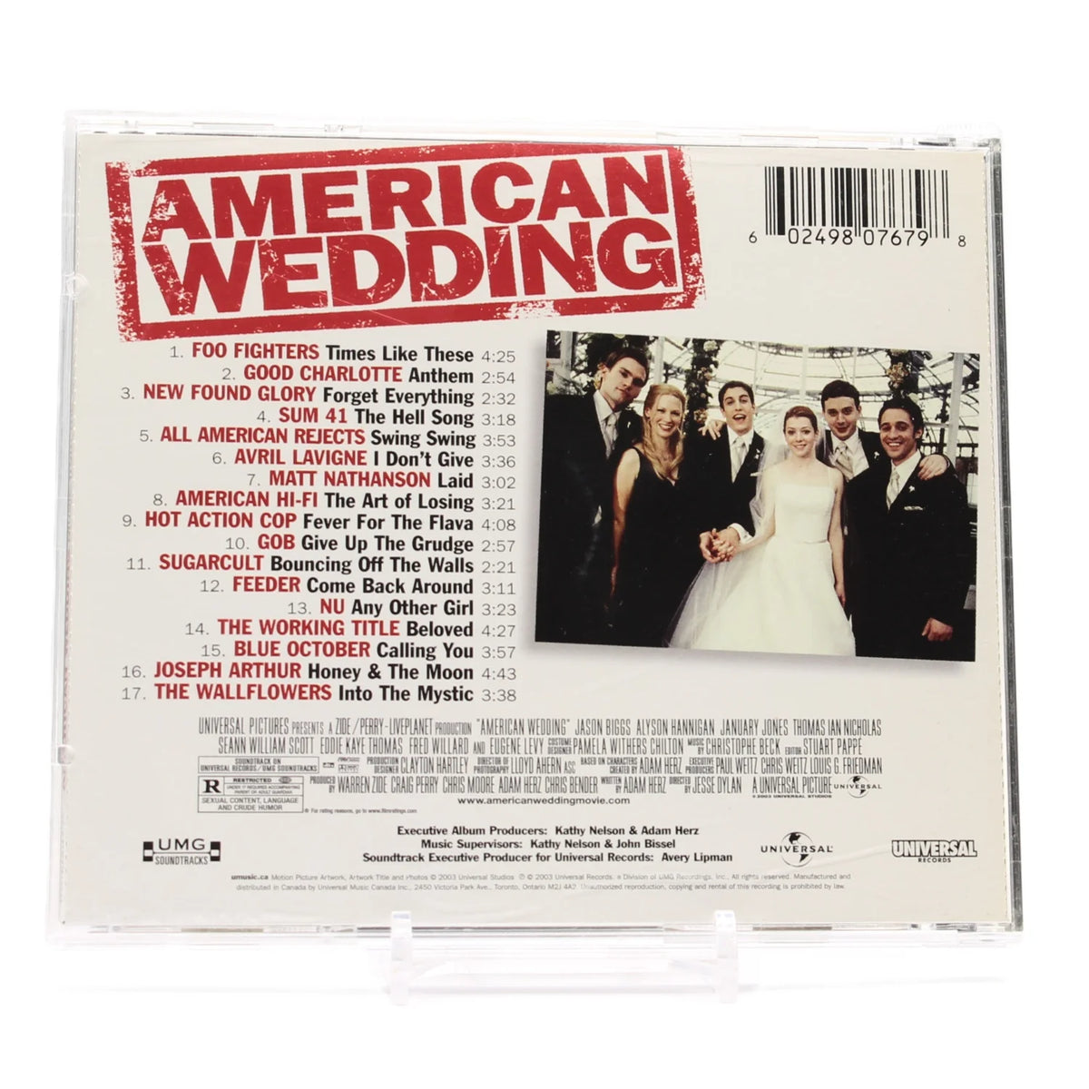 Trame sonore du film American Wedding vue de dos