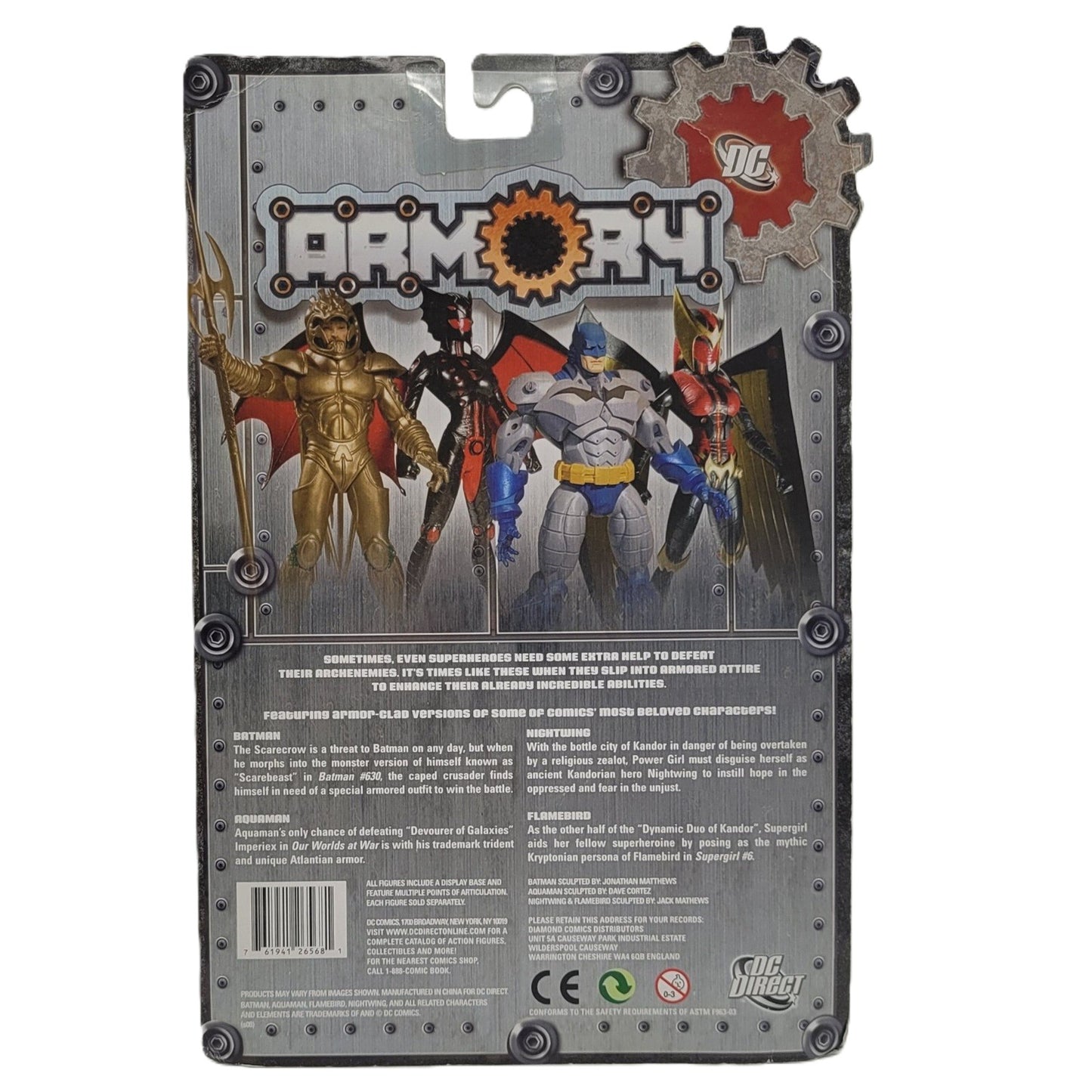 DC Comics figurine Aquaman Armory arrière de la boite