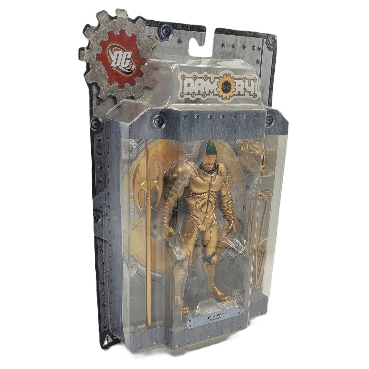 DC Comics figurine Aquaman Armory boite de 3/4