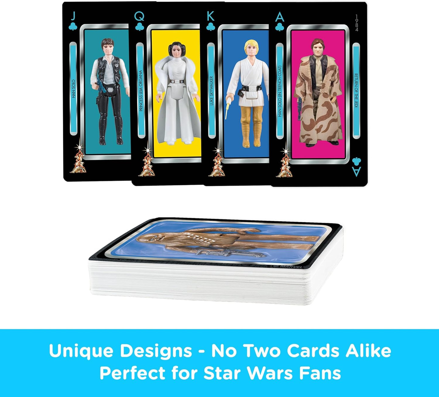 Star Wars, jeu de cartes Chewbacca vintage (Aquarius)