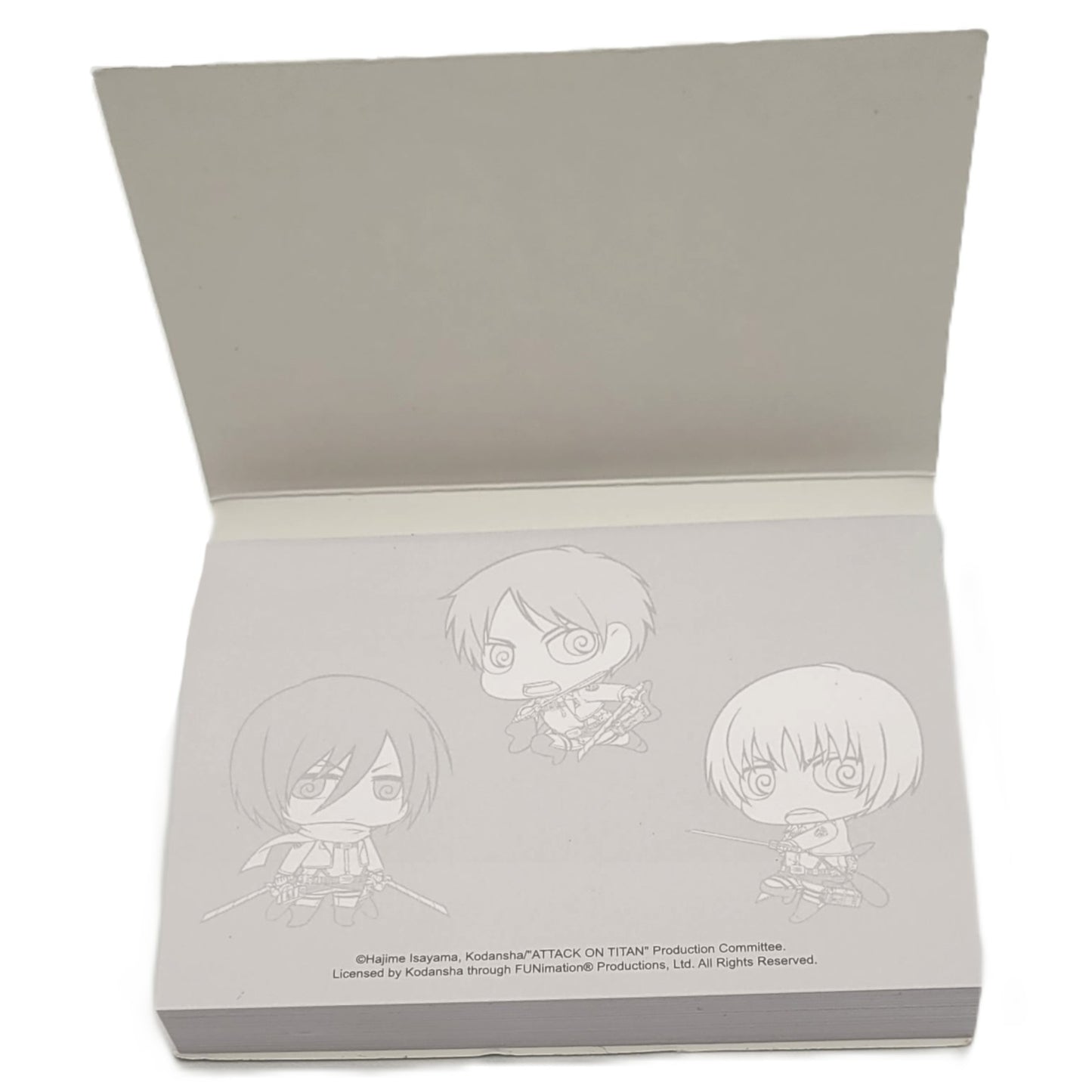 Notepad Attack on Titans ouvert