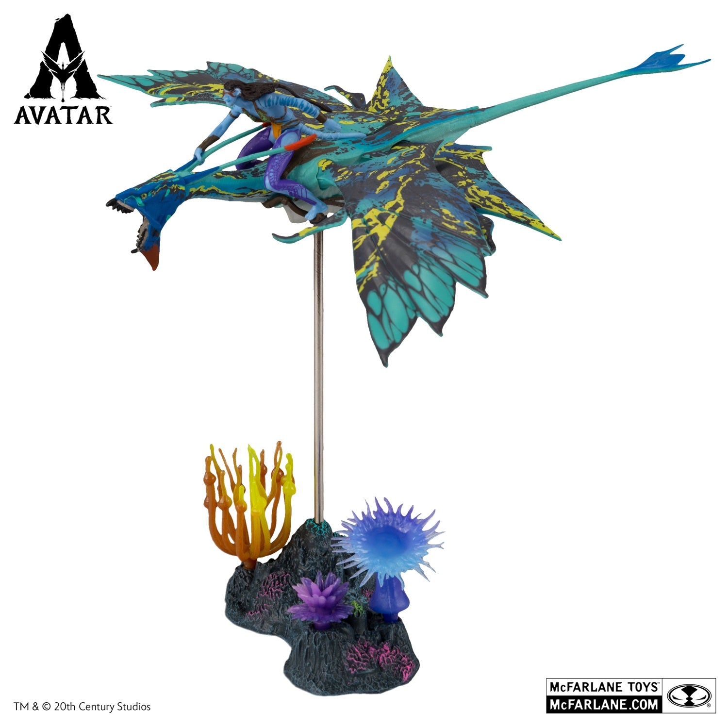 Avatar 2, figurine Neytiri sur son Banshee en action