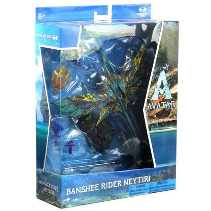 Avatar 2, figurine Neytiri sur son Banshee en boite