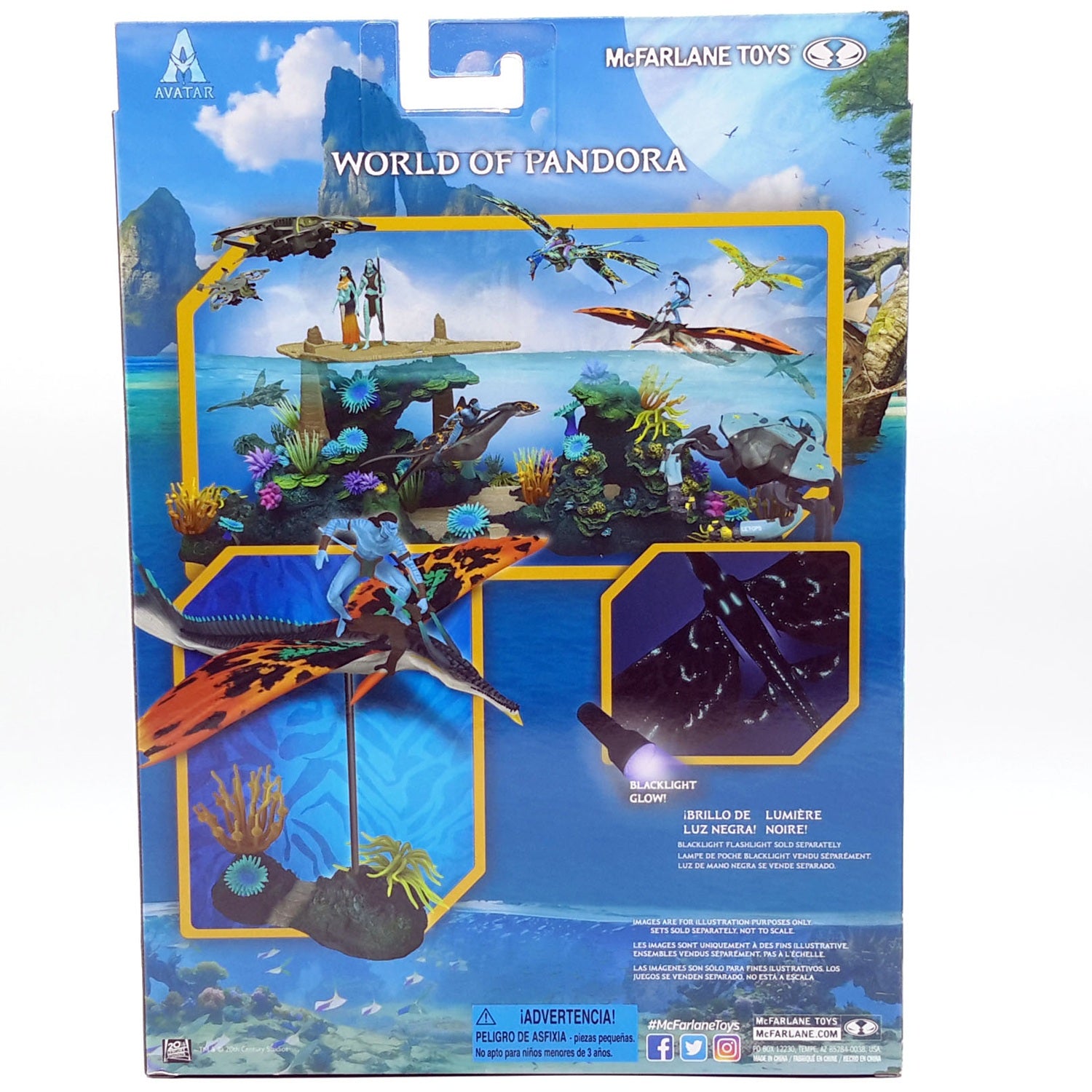 Avatar 2 figurine Jake Sully et Skimwing McFarlane arrière de la boite