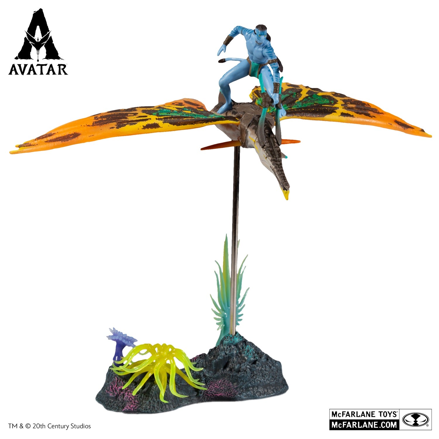 Avatar 2 figurine Jake Sully et Skimwing McFarlane en action