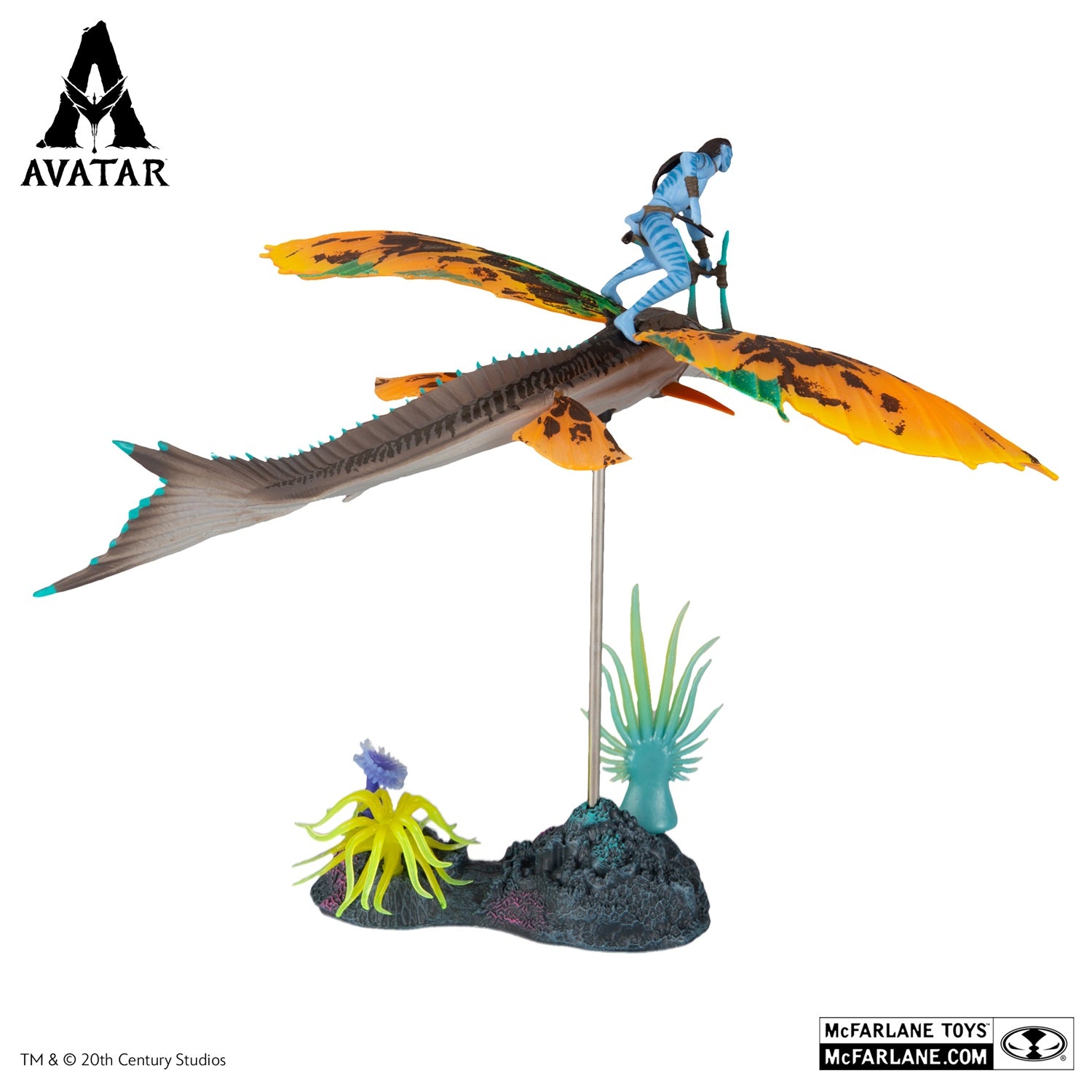 Avatar 2 figurine Jake Sully et Skimwing McFarlane de 3/4