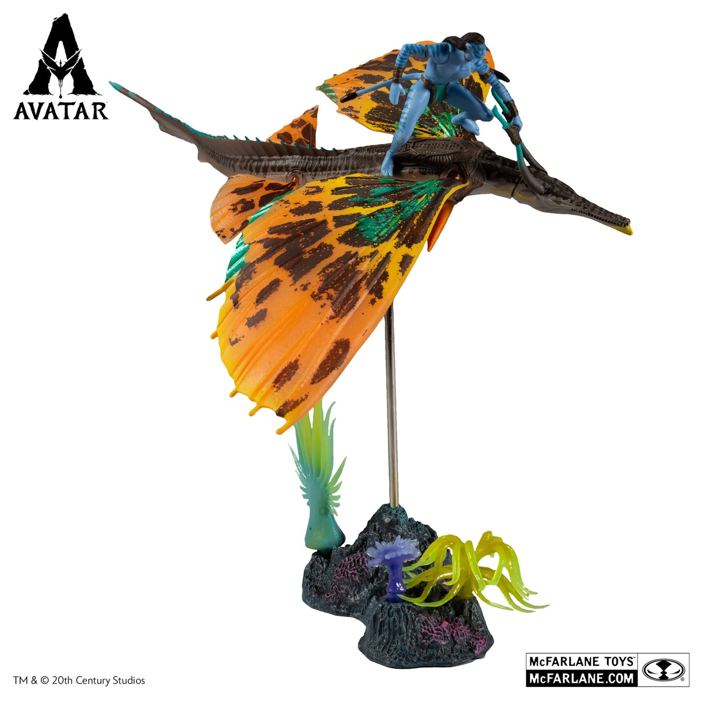 Avatar 2 figurine Jake Sully et Skimwing McFarlane coté droit