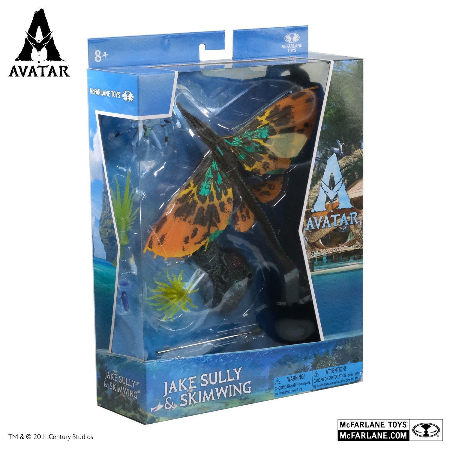 Avatar 2 figurine Jake Sully et Skimwing McFarlane devant de la boite