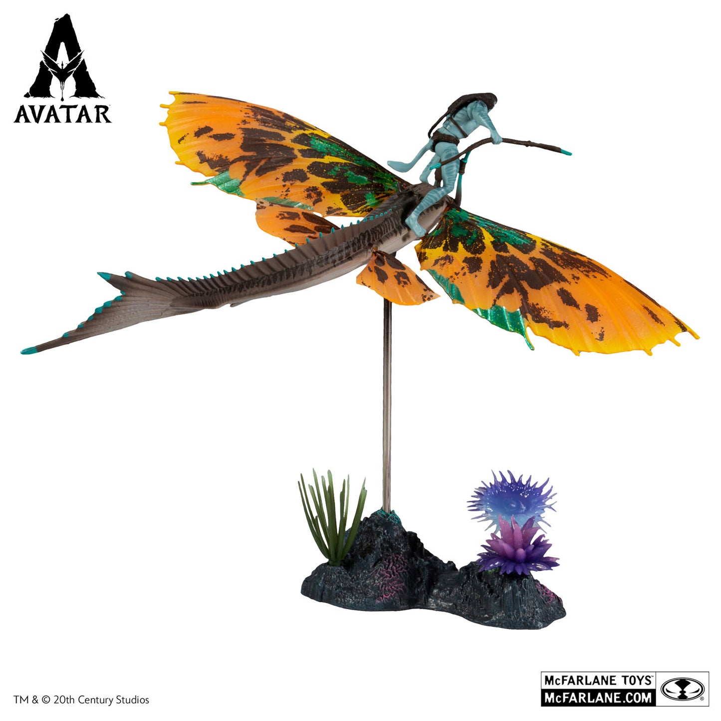 Avatar 2 figurine Tonowari et Skimwing McFarlane de 3/4