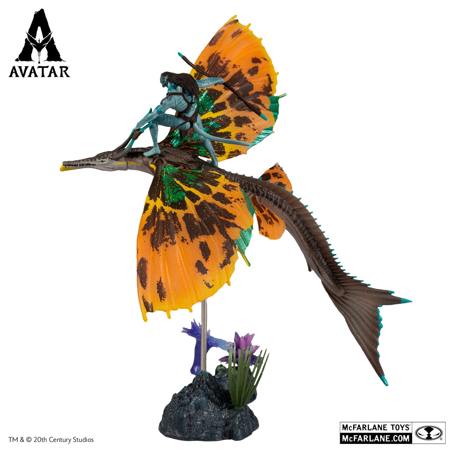 Avatar 2 figurine Tonowari et Skimwing McFarlane de profil