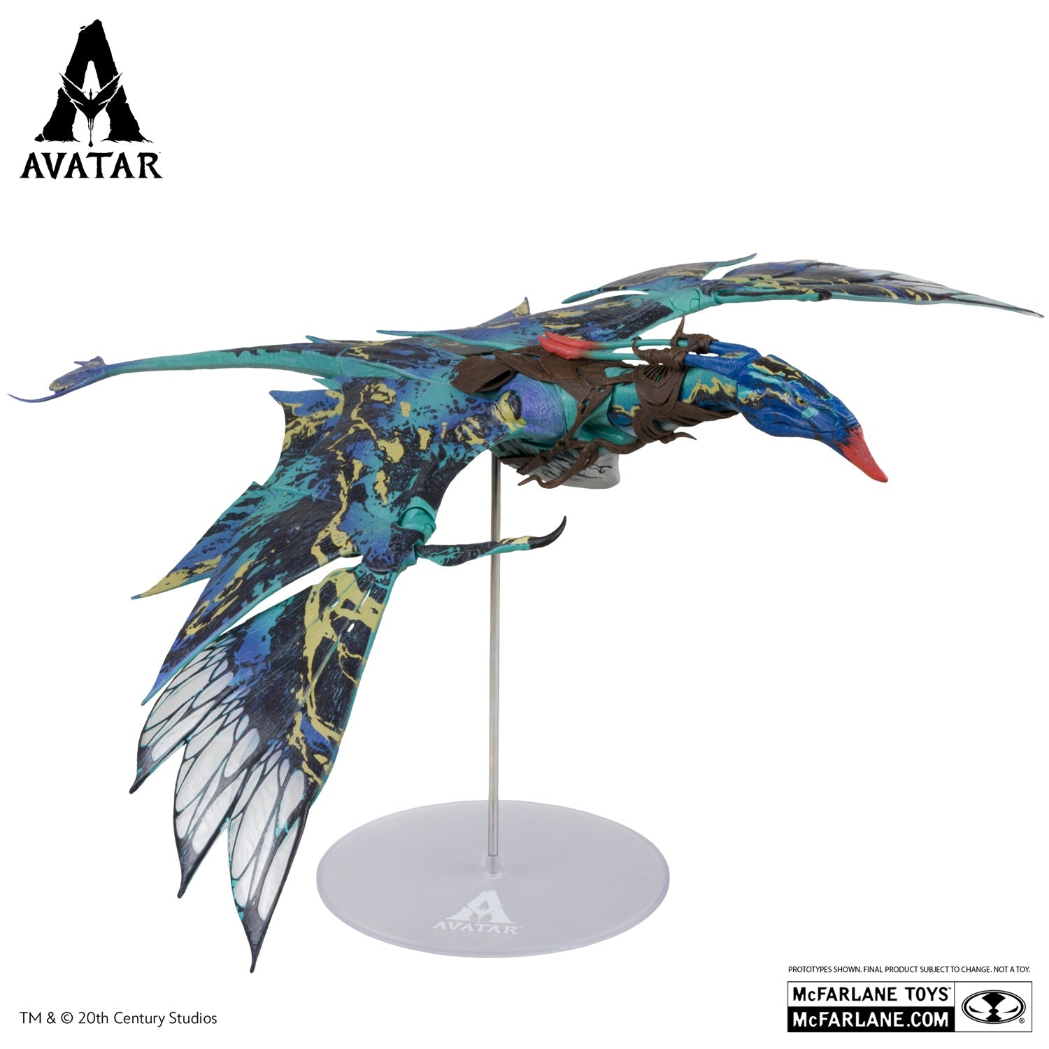 Avatar Fire and Ash, figurine Neytiri's Banshee (McFarlane) de profil