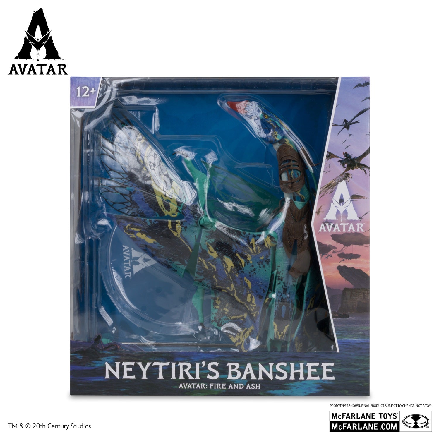 Avatar Fire and Ash, figurine Neytiri's Banshee (McFarlane) devant de la boite
