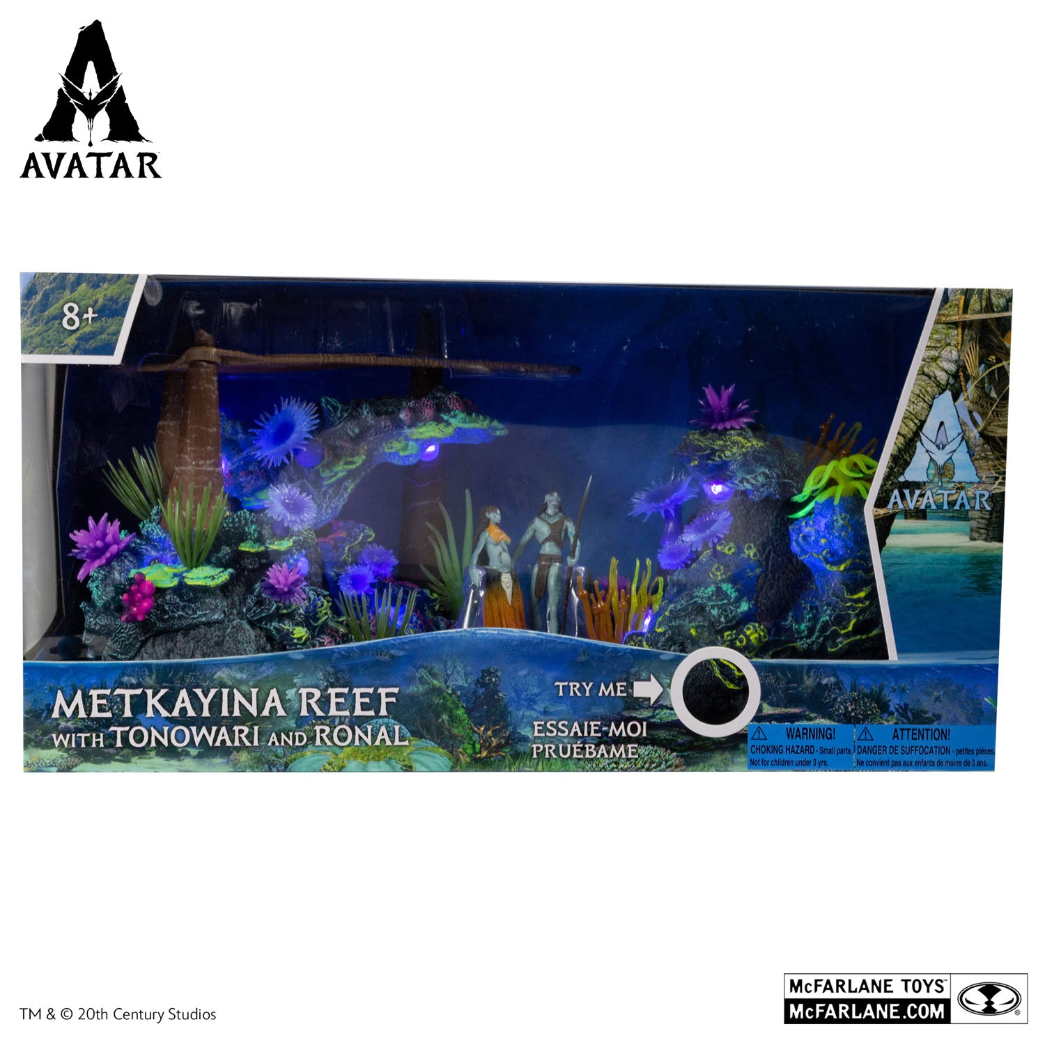 Avatar 2, récif de Metkayina McFarlane avec la lumière noire