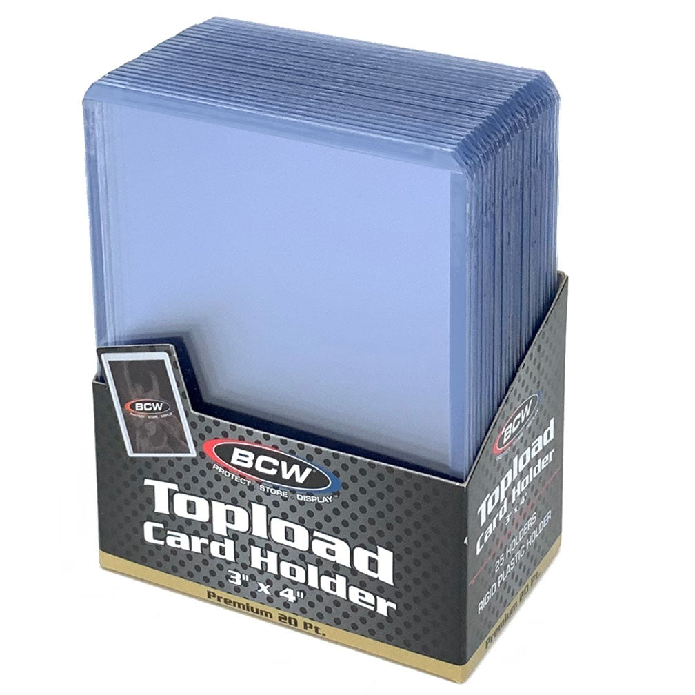 BCW, Toploader 3" x 4" 20 pt Premium, 25-count pack (1-TLCH)