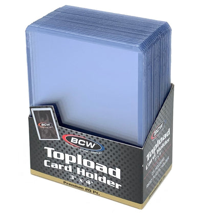 BCW, Toploader 3" x 4" 20 pt Premium, 25-count pack (1-TLCH)