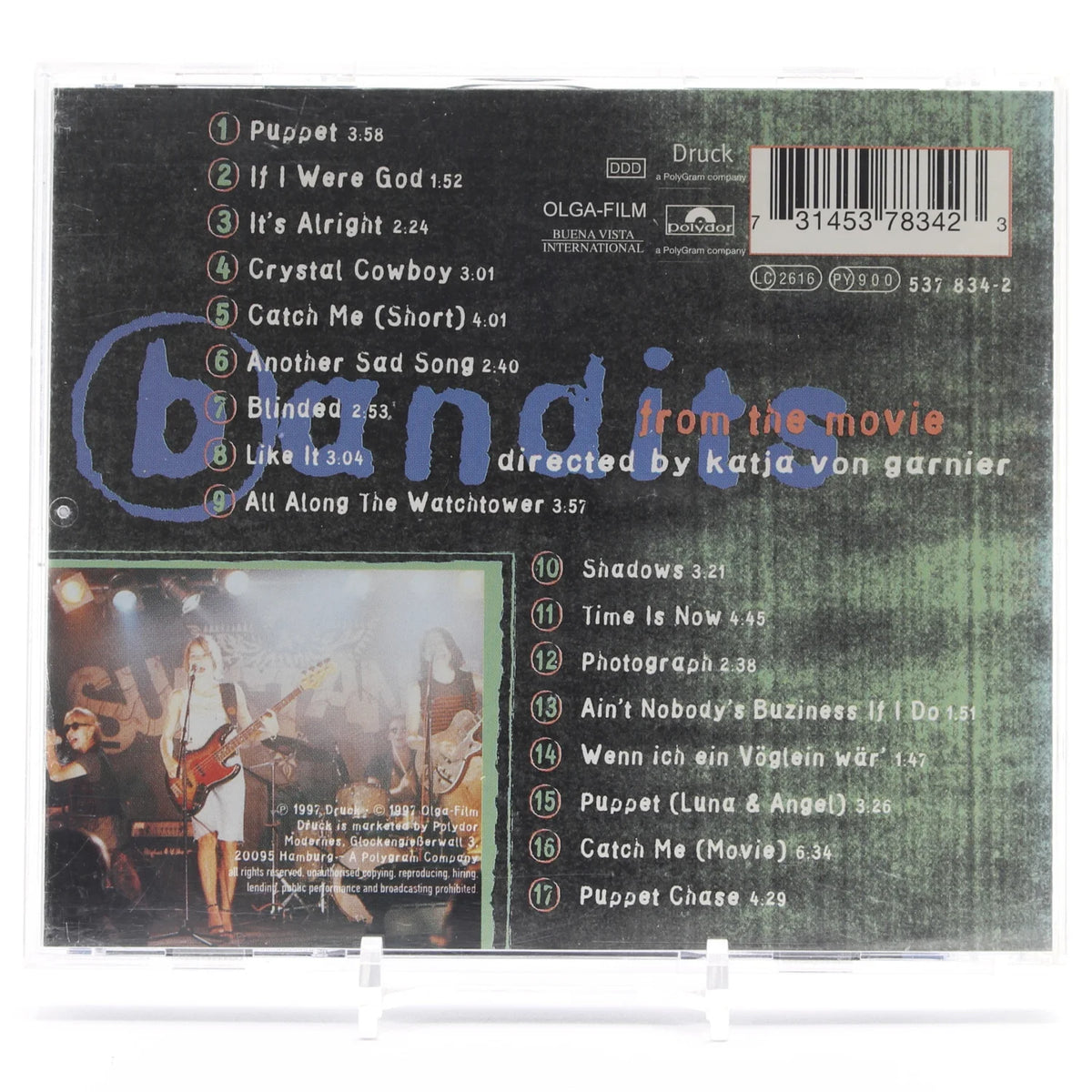 Trame sonore en CD du film Bandits vue de derrière