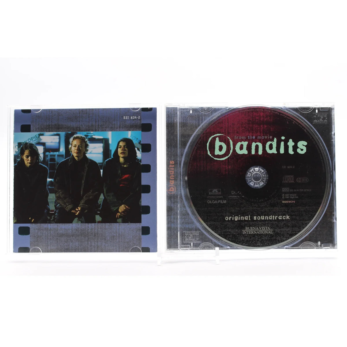 Trame sonore en CD du film Bandits vue du boitier ouvert
