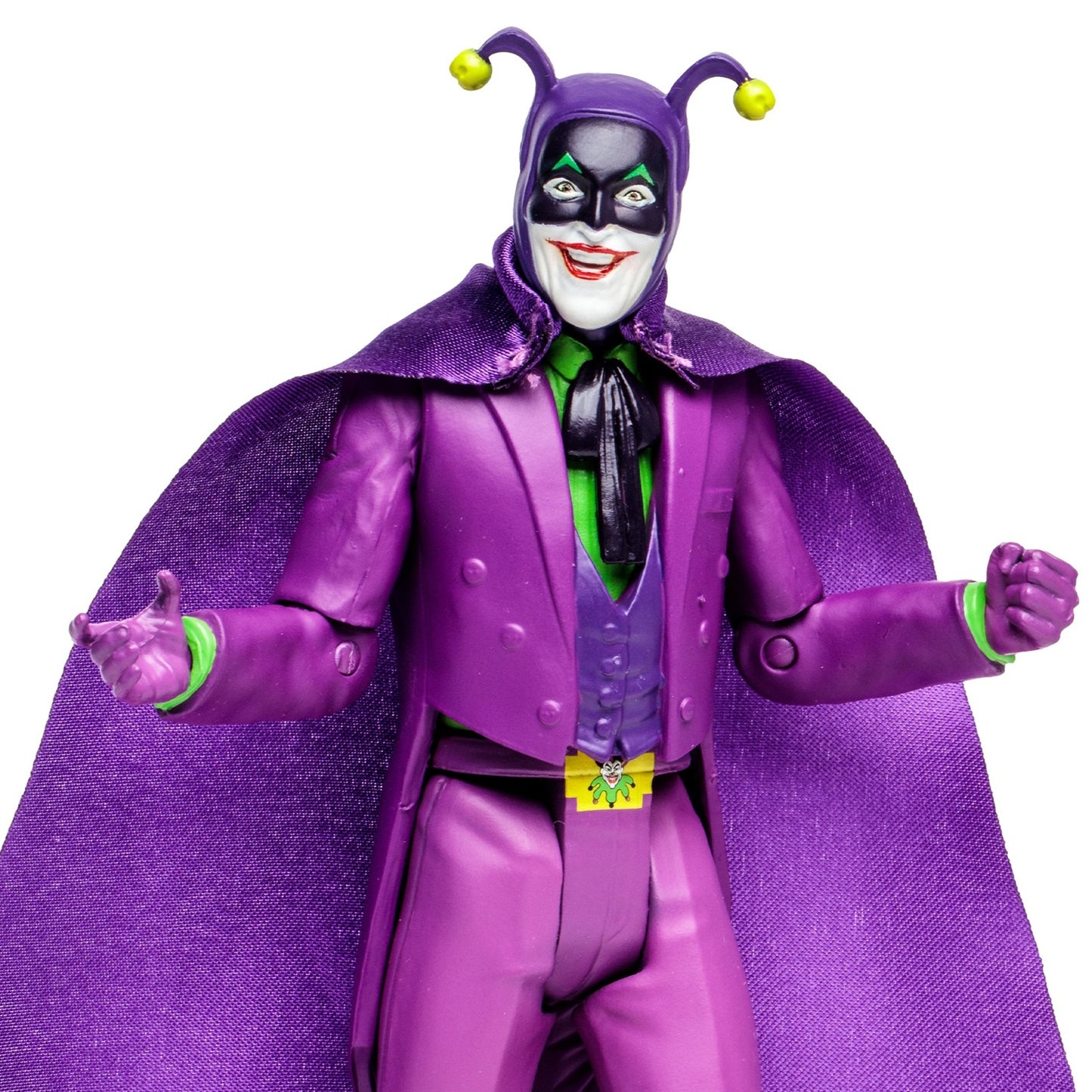 DC Retro Batman 1966 figurine The Joker en gros plan