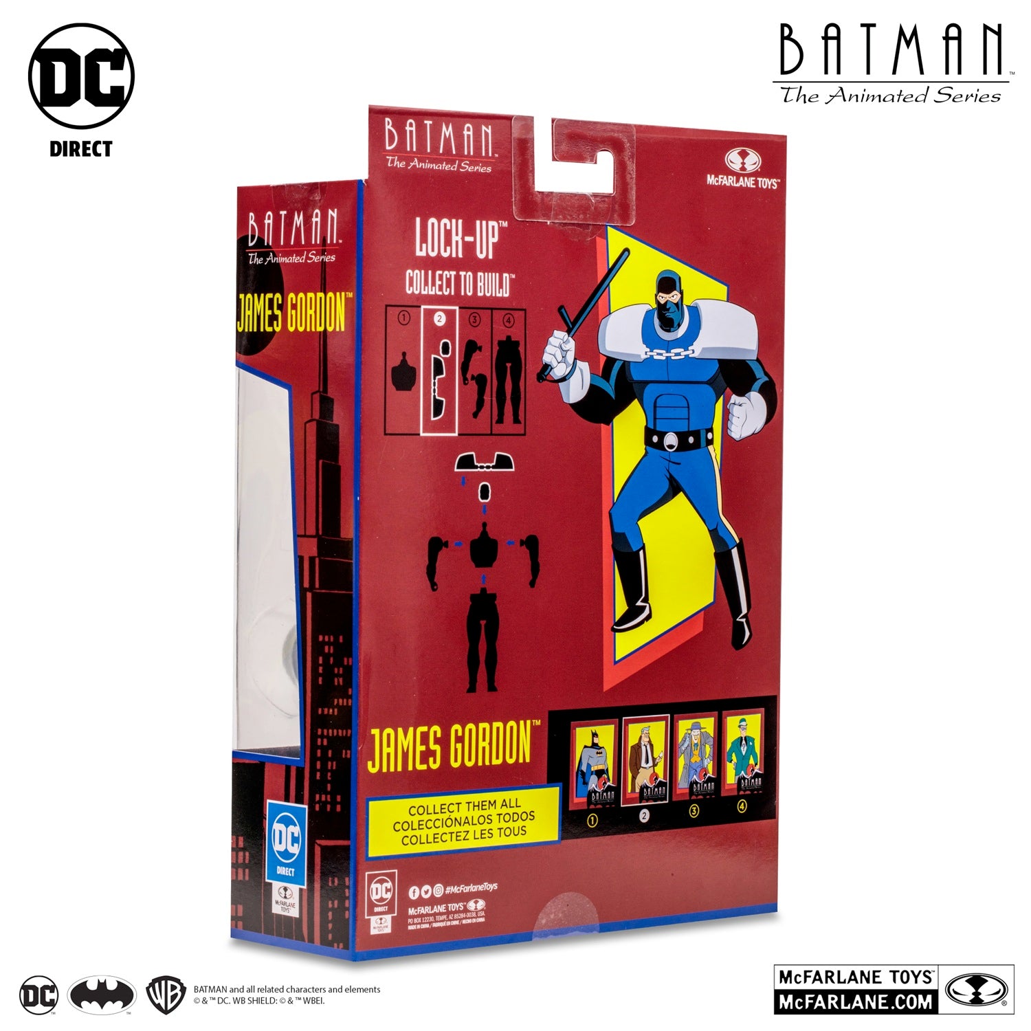 Batman the Animated Series figurine James Gordon Platinum Edition arrière de la boite