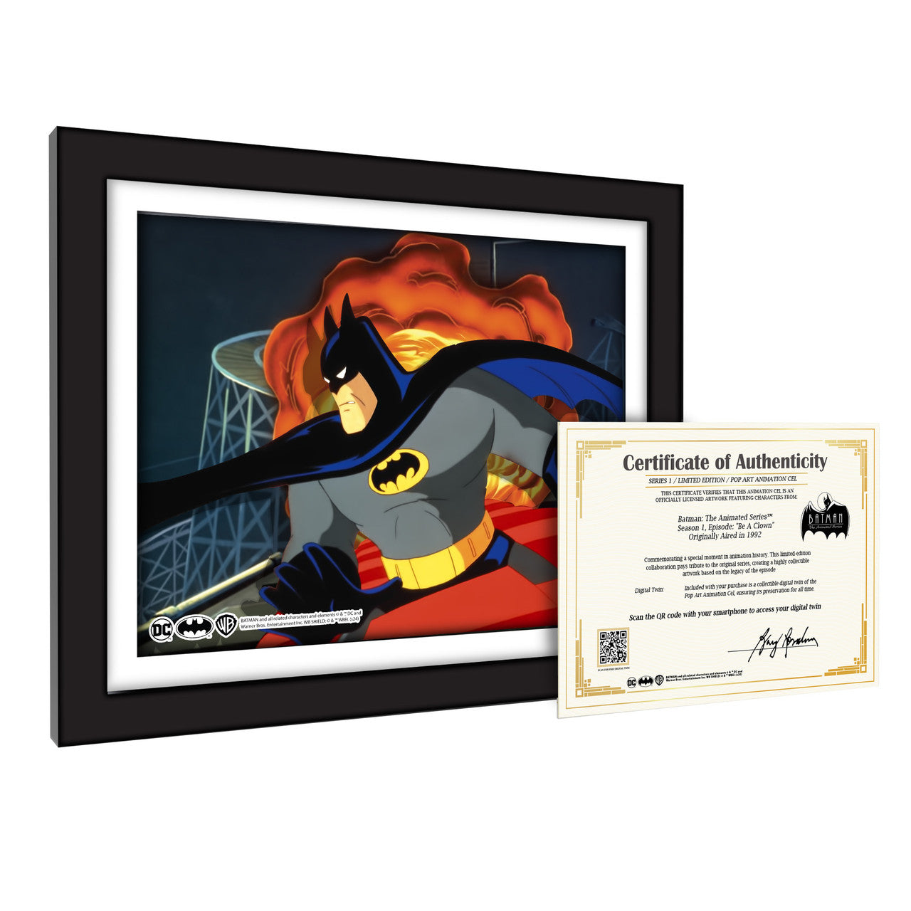 Batman the Animated Serie Animation Cel Batman avec le certificat
