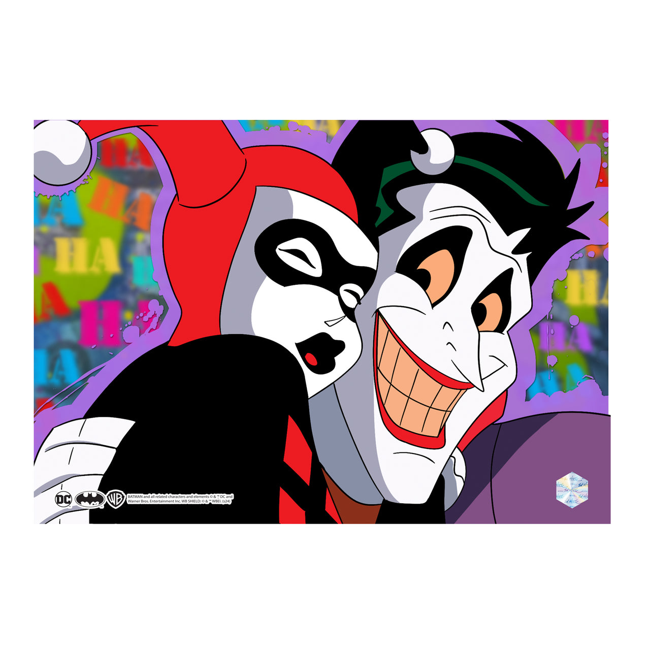 Batman the Animated Series Pop At Animation Cel Harley Quinn et le Joker 