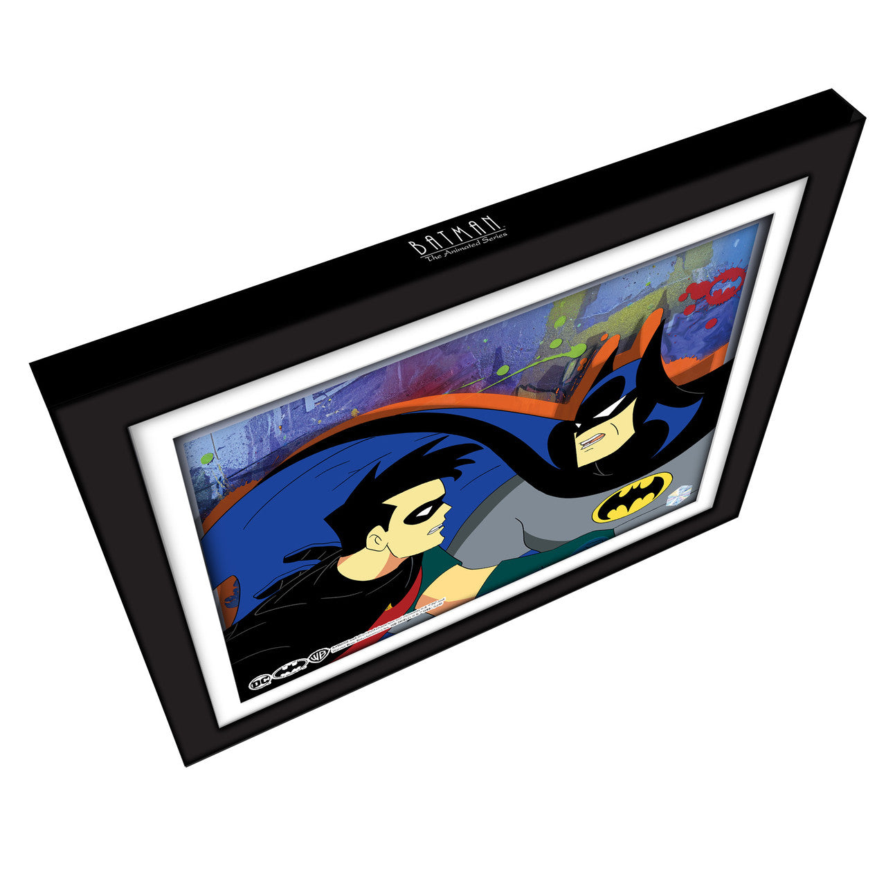 Batman the Animated Series Pop Art animation cel Batman et Robin de haut