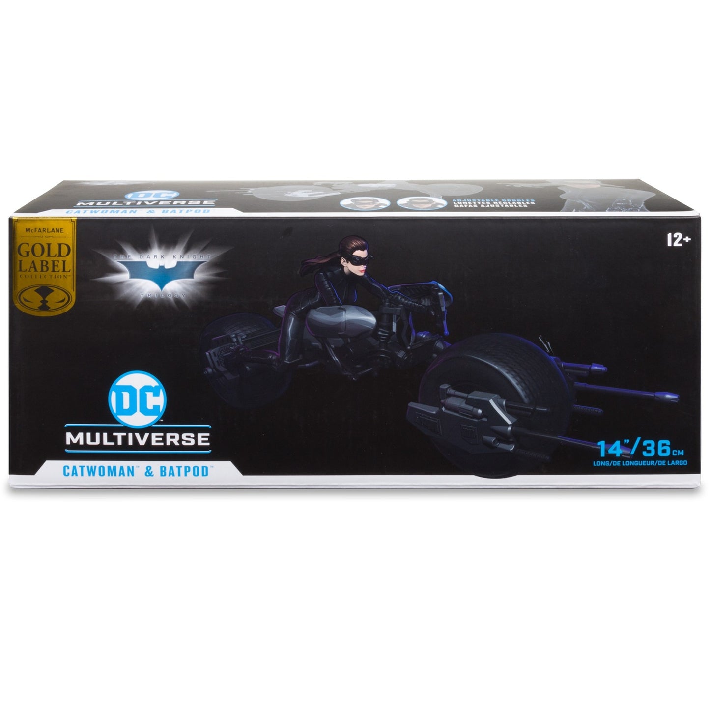 Batman The Gark Knight Rises figurine Catwoman et Batpod Gold Label en boite
