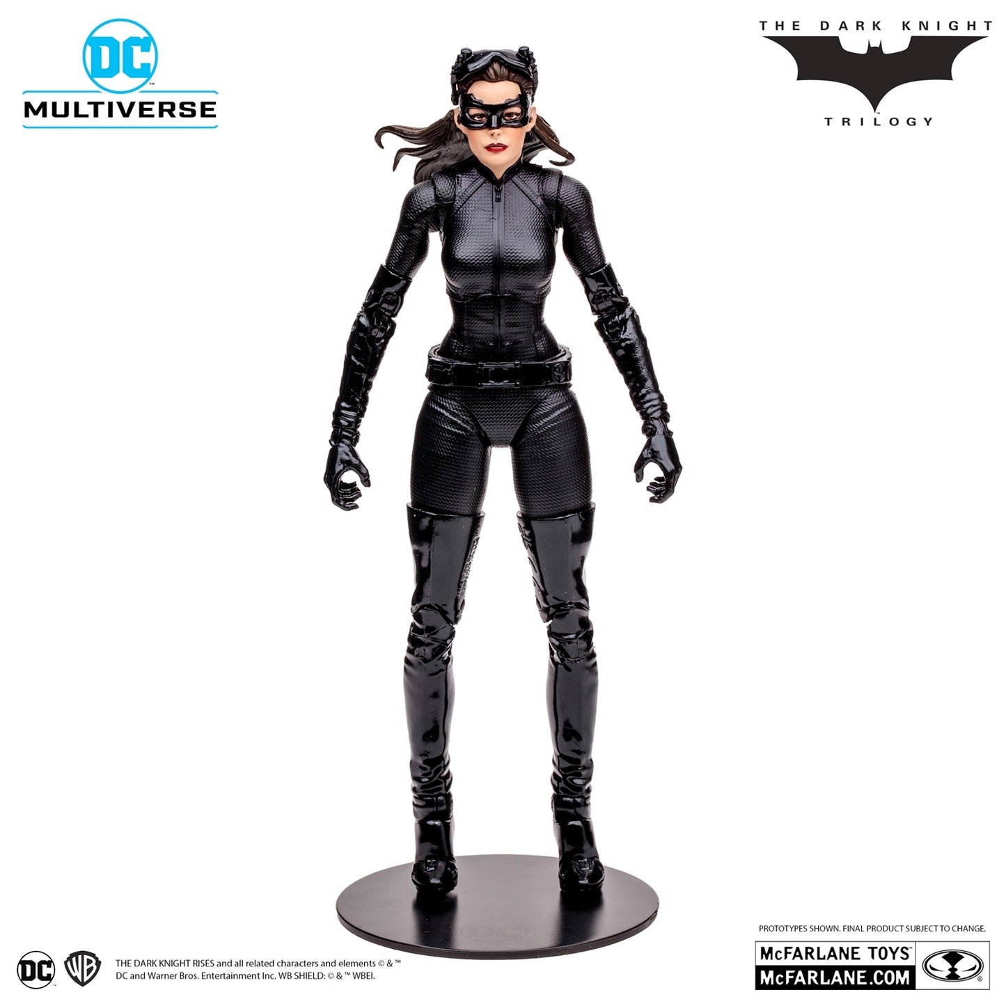 Batman The Gark Knight Rises figurine Catwoman et Batpod Gold Label de face