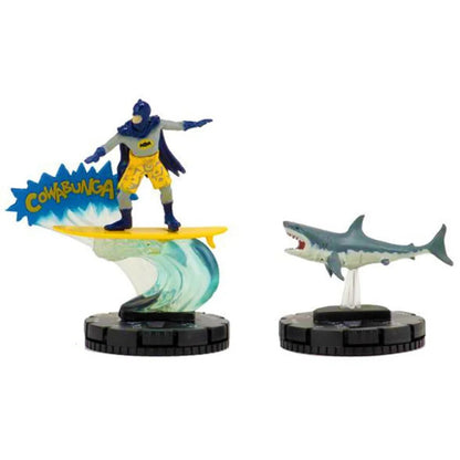 Batman (1966) Heroclix surfing Batman with shark de face