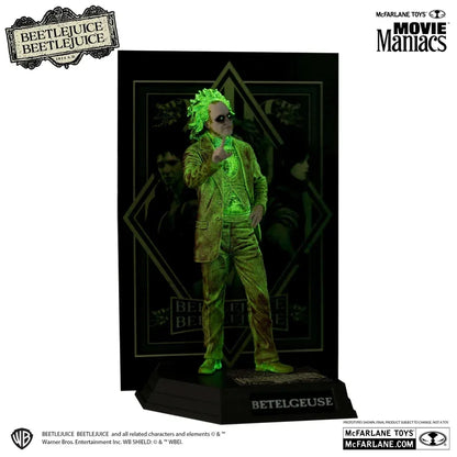Beetlejuice Beetlejuice figurine Movie Maniacs Betelgeuse Platinum Edtion Glow in the dark vue dans le noir