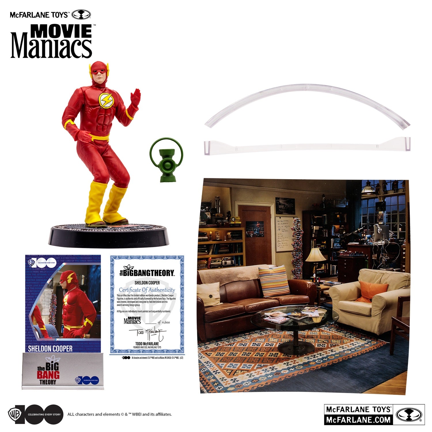 Figurine Movie Maniacs The Big Bang Theory Sheldon Cooper avec accessoires