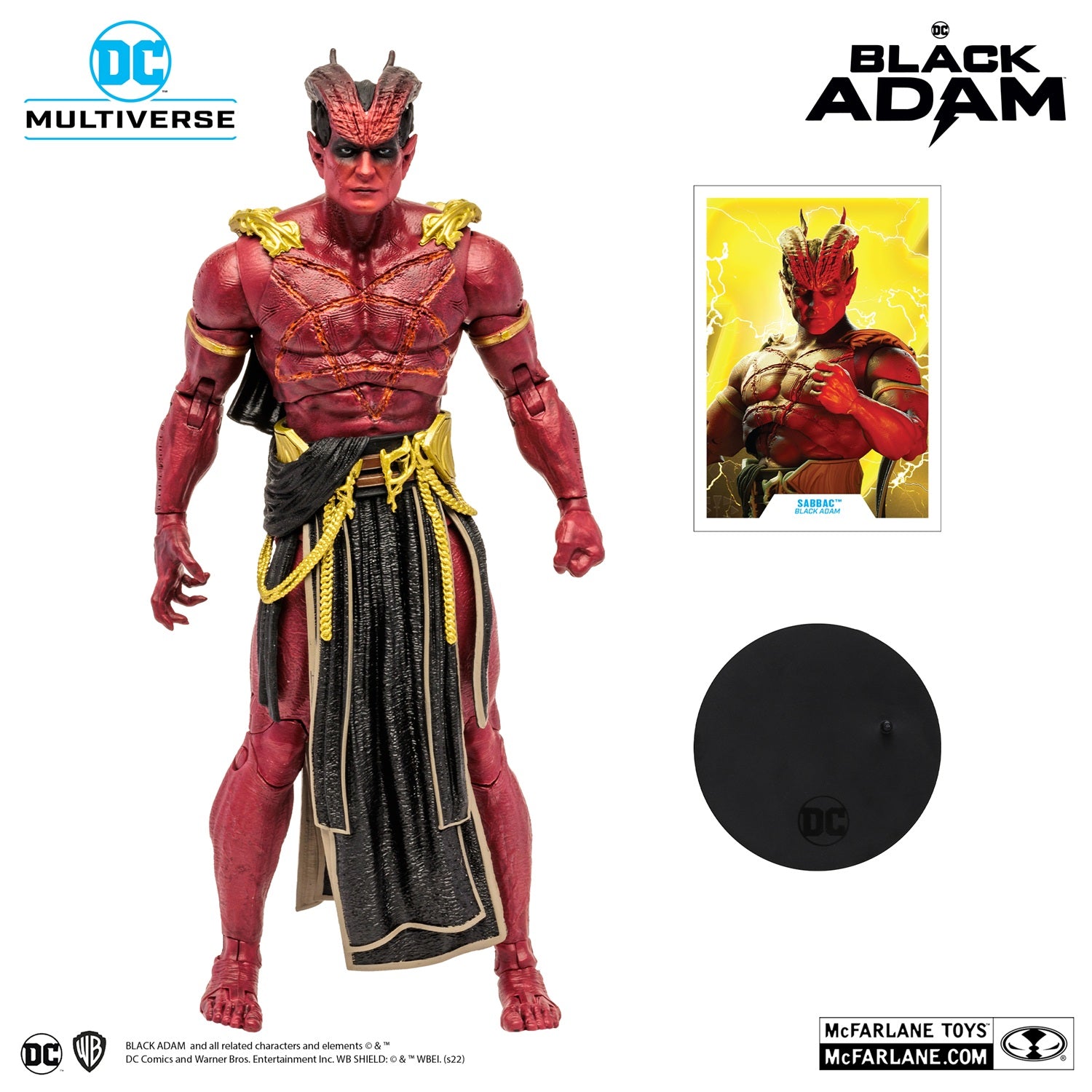 Black Adam figurine Megafig Sabbac McFarlane avec accessoires