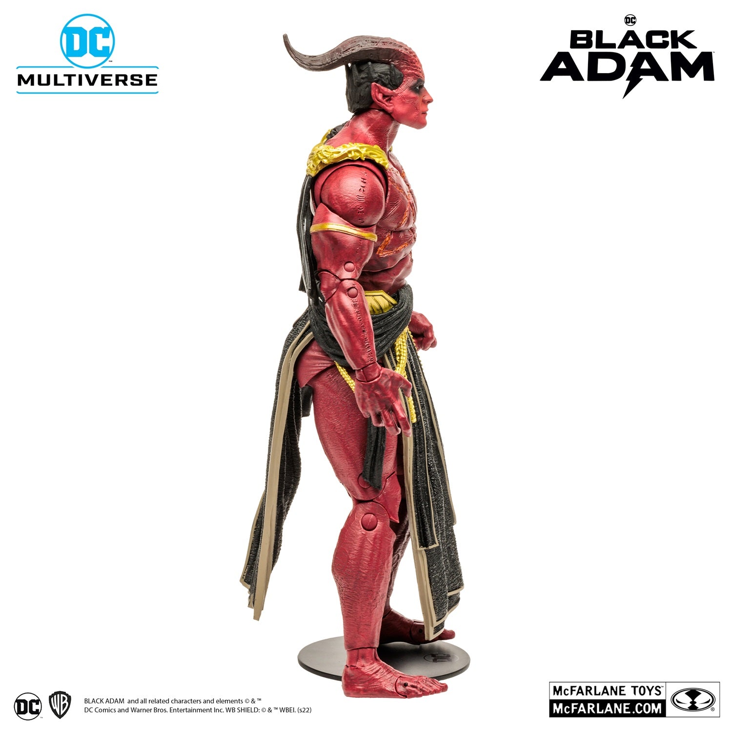 Black Adam figurine Megafig Sabbac McFarlane de profil