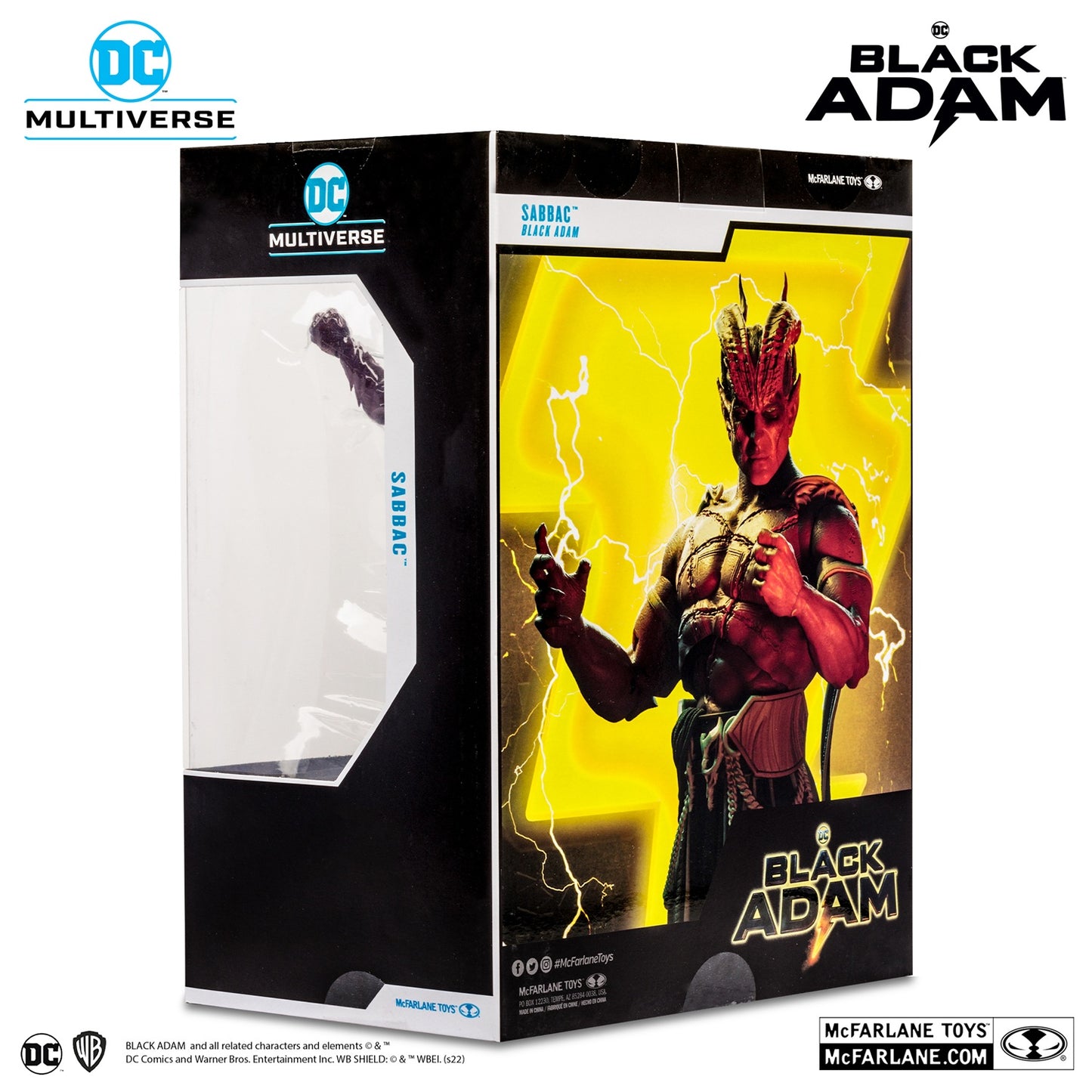 Black Adam figurine Megafig Sabbac McFarlane arrière de la boite