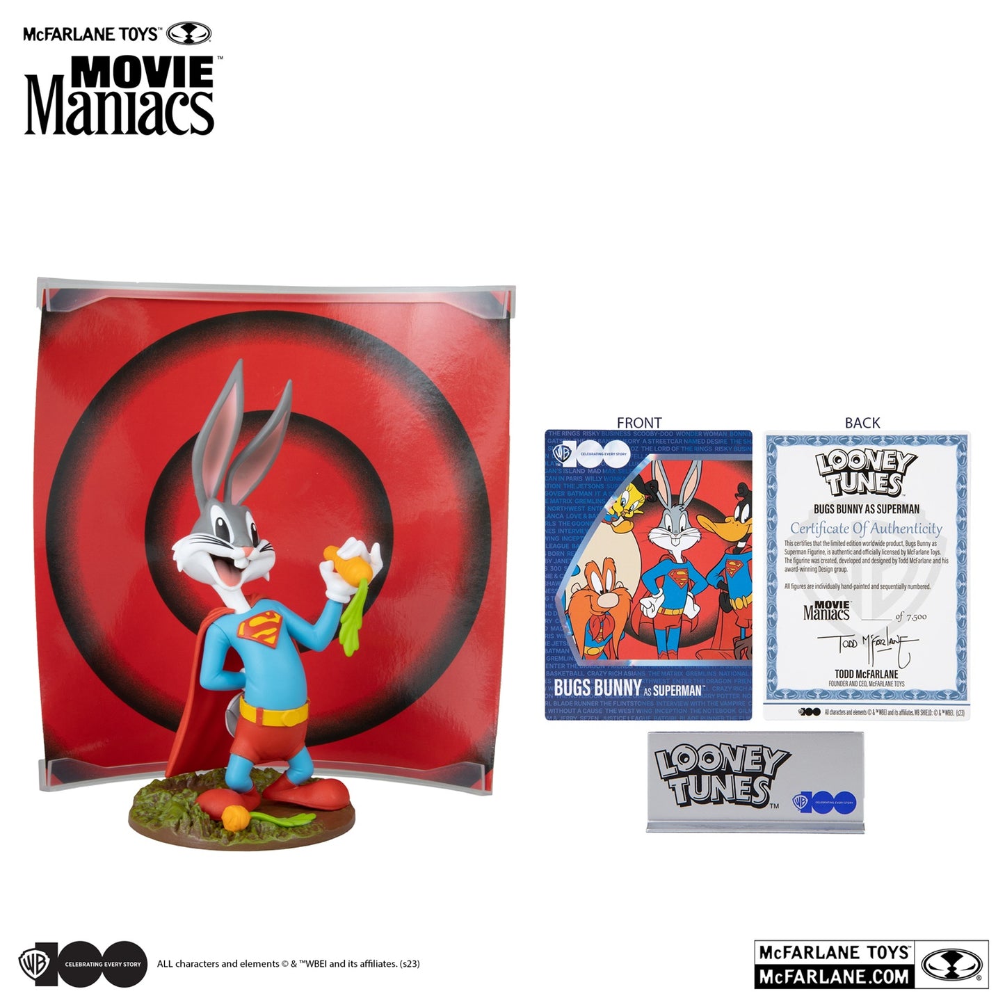 Figurine Movie Maniacs Bugs Bunny McFarlane avec accessoires