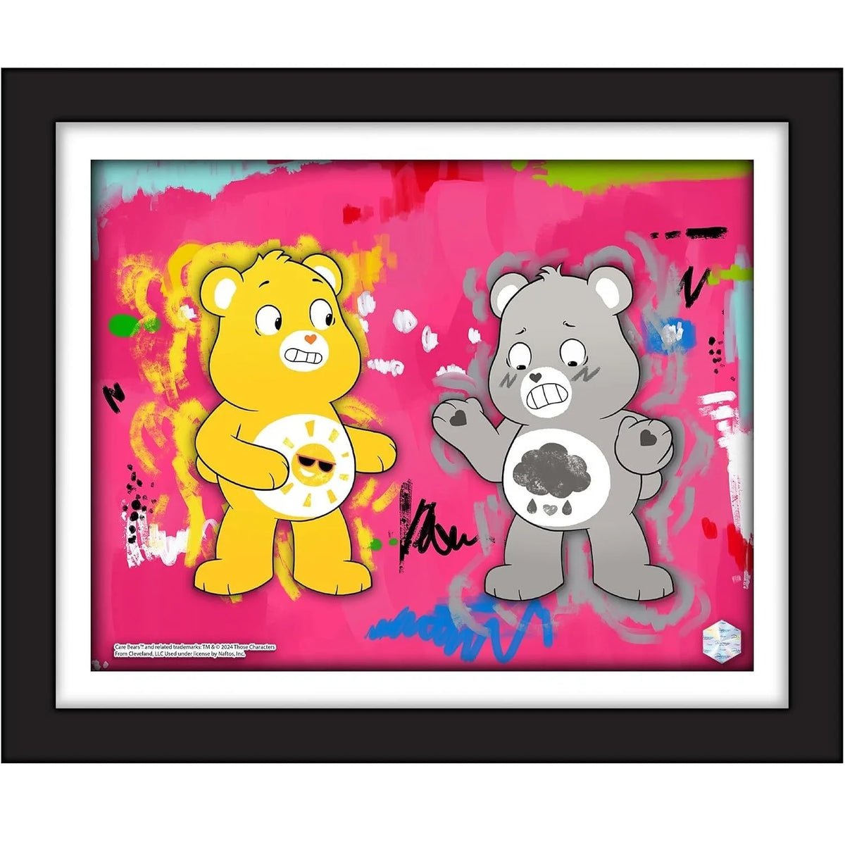 Care Bears Pop Art Animation Cel Mr. Pinkbrush Artist Edition dans son cadre