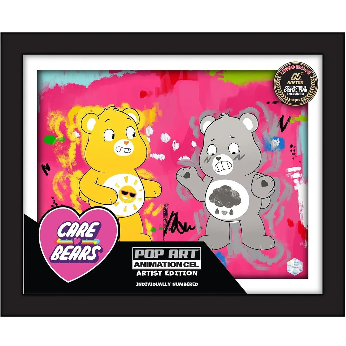 Care Bears Pop Art Animation Cel Mr. Pinkbrush Artist Edition dans l'emballage