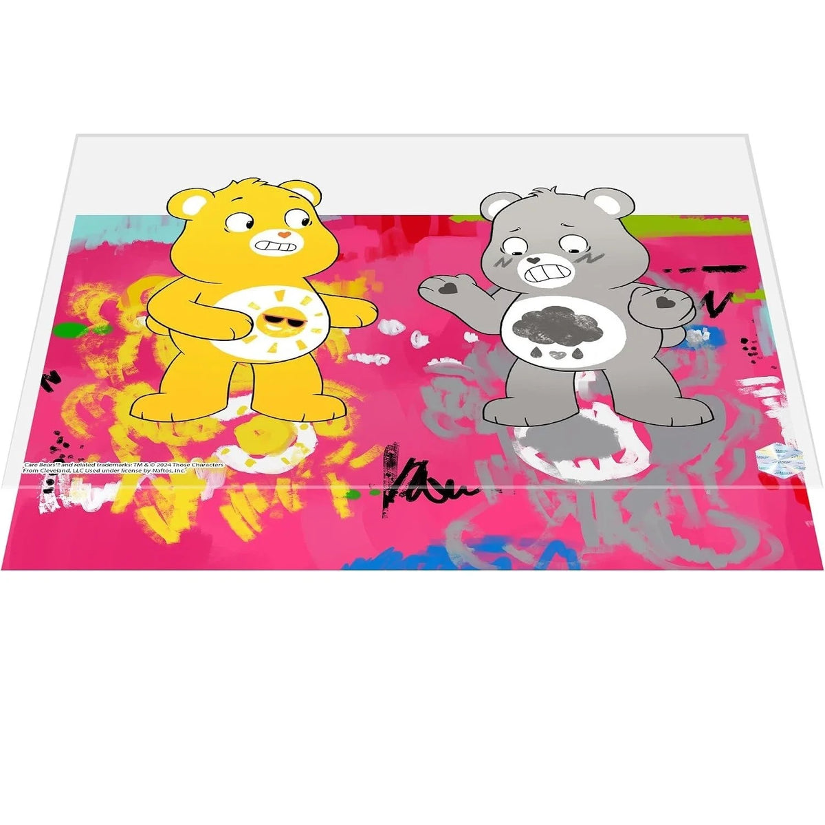 Care Bears Pop Art Animation Cel Mr. Pinkbrush Artist Edition vu du cel
