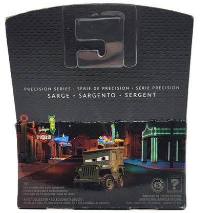 Cars, auto Precision Series Sergent (Mattel) arrière de la boite