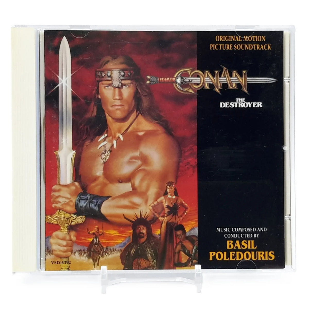 Trame sonore de Conan the Destroyer en CD vue de face
