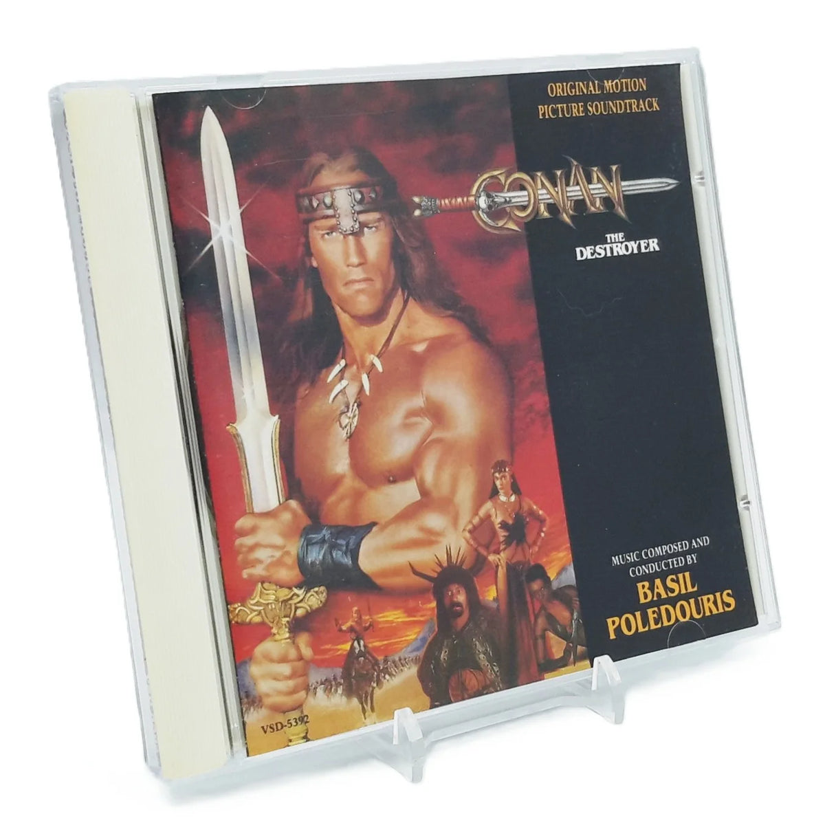 Trame sonore de Conan the Destroyer en CD vue de 3/4