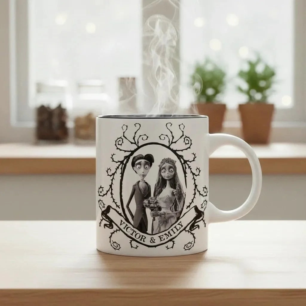 Tasse Corpse Bride avec Victor et Emily vue en situation